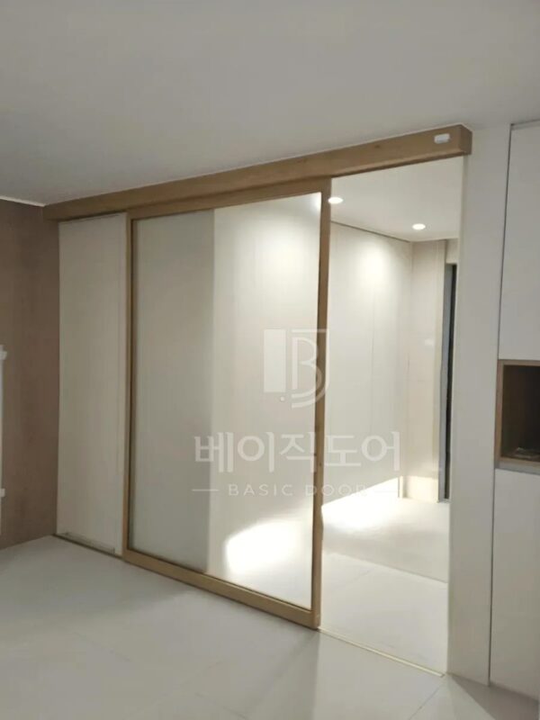 용인 수지 동보1차 원슬라이딩 자동 도어 시공 전후 시공 사진 3